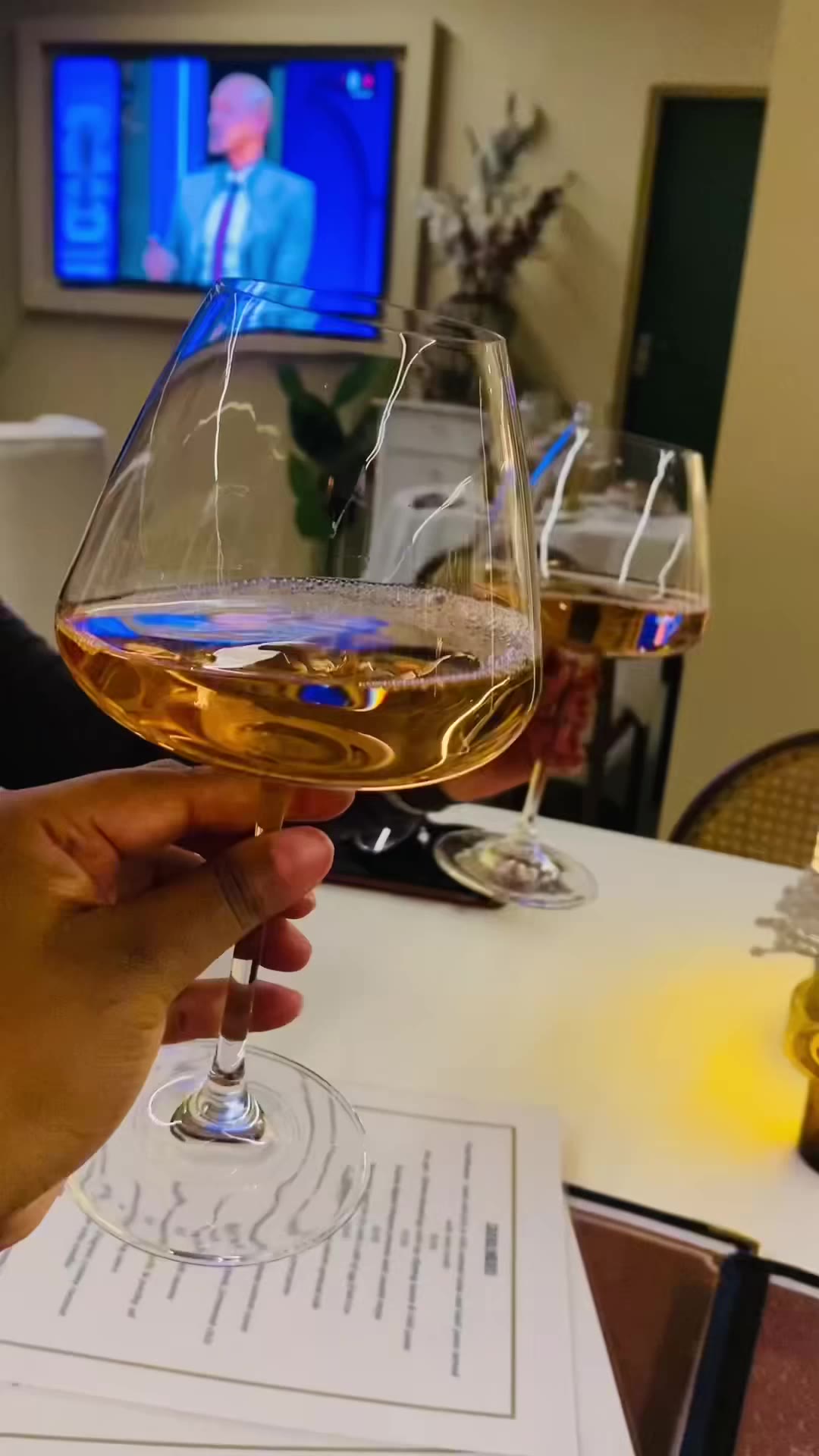 Amorato being poured at a restaurant table