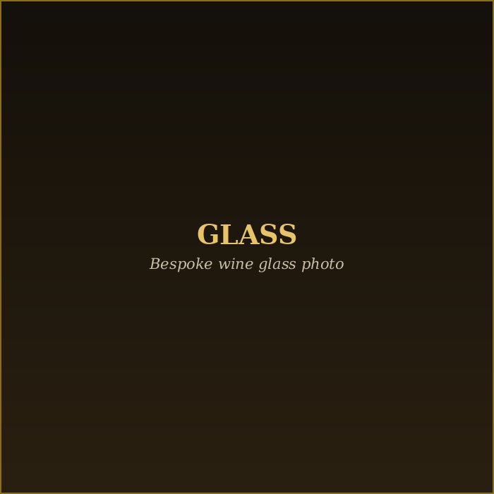 Bespoke Amorato branded wine glass, gold crest etched on crystal